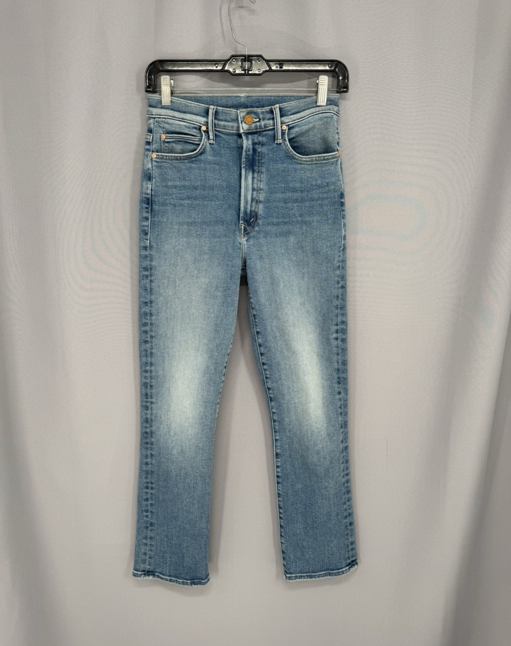 Mother The Swooner Rascal Jeans Womens 27 Blue Cropped High Rise USA